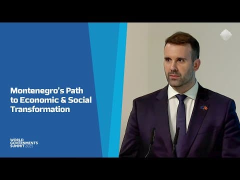 Montenegro’s Path to Economic & Social Transformation | H.E. Milojko Spajić